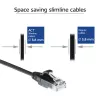 ACT čierny 10 metrov LSZH U/UTP CAT6 Datacenter Slimline patch kábel s ochranou proti zámku a RJ45 konektormi