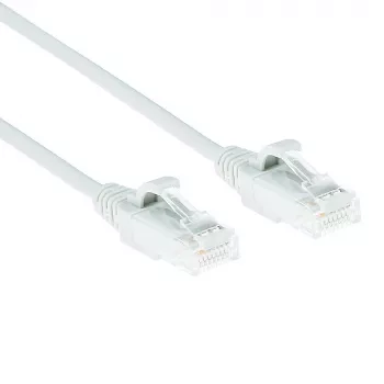 ACT biely 3 metre LSZH U/UTP CAT6 Datacenter Slimline patch kábel s RJ45 konektormi