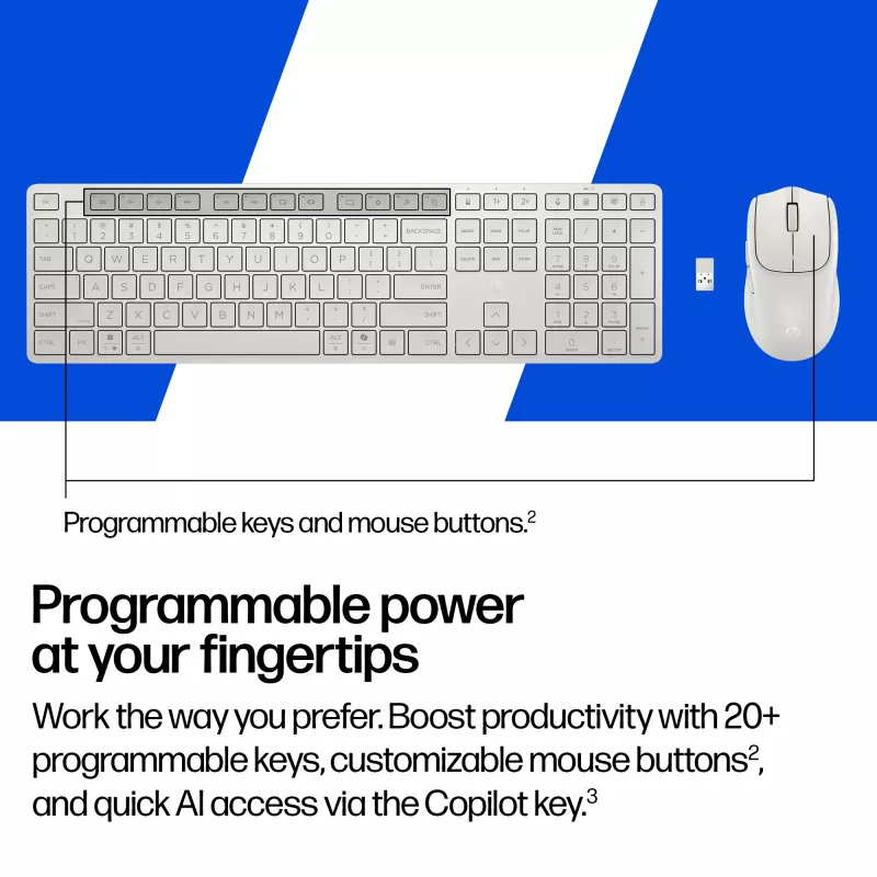 HP 490C Multi-Device Dual-Mode Kombinácia klávesnice a myši, QWERTY