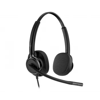 Káblový stereo headset HP Poly Mission 425 USB — Bulk, hmotnosť 132 g