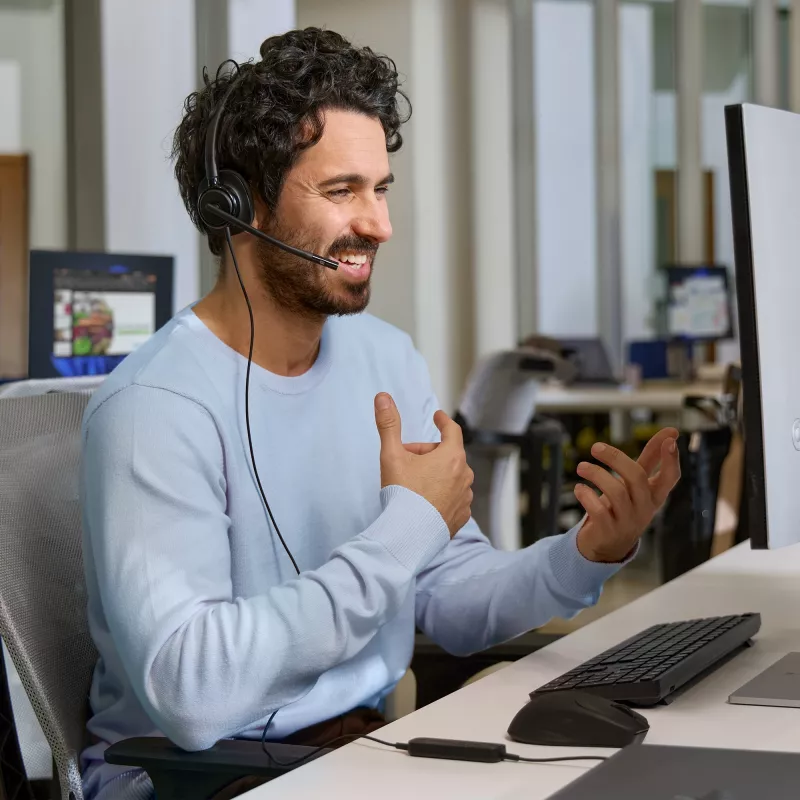 Káblový stereo headset HP Poly Mission 425 USB — Bulk, hmotnosť 132 g