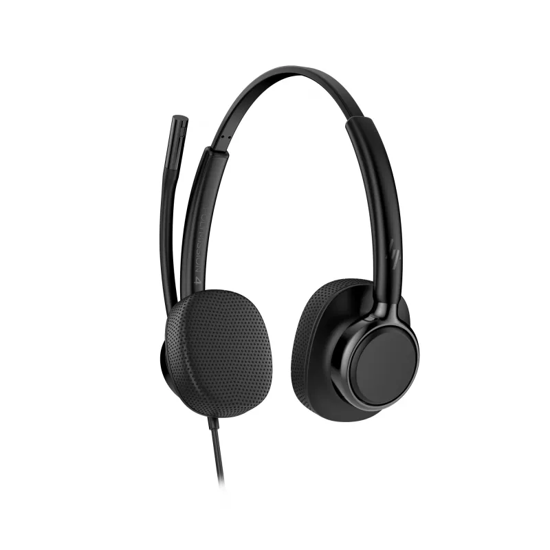 Káblový stereo headset HP Poly Mission 425 USB — Bulk, hmotnosť 132 g