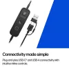 Káblový stereo USB headset HP Poly Mission 625 — okolo uší, 147 g, USB konektor (Bulk)