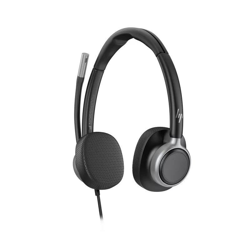 Káblový stereo USB headset HP Poly Mission 625 — okolo uší, 147 g, USB konektor (Bulk)