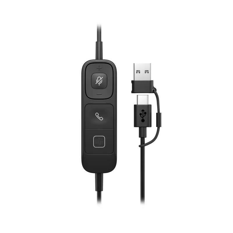 Káblový stereo USB headset HP Poly Mission 625 — okolo uší, 147 g, USB konektor (Bulk)