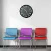 Unilux Mega Kremenné nástenné hodiny, 600 mm, čierne