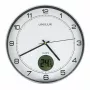 Nástenné/stolné hodiny Unilux 400094592 — quartz, okrúhle metalické strieborné, Ø 30 cm, batéria AA/AAA