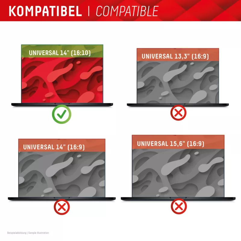 Displex PRIVACY SAFE odnímateľný 2-smerný ochranný filter proti videniu pre laptop/notebook (bezrámový) 14'' (16:10)