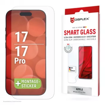 DISPLEX Smart Glass (9H) pre Apple iPhone 17/17 Pro, montážna nálepka, nerozbitné