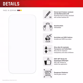 DISPLEX Smart Glass (9H) pre Apple iPhone 17/17 Pro, montážna nálepka, nerozbitné