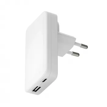 Nabíjačka d bramante Pro schlank Charger USB-C 45 W + USB-A 30 W, interiér, AC, biela