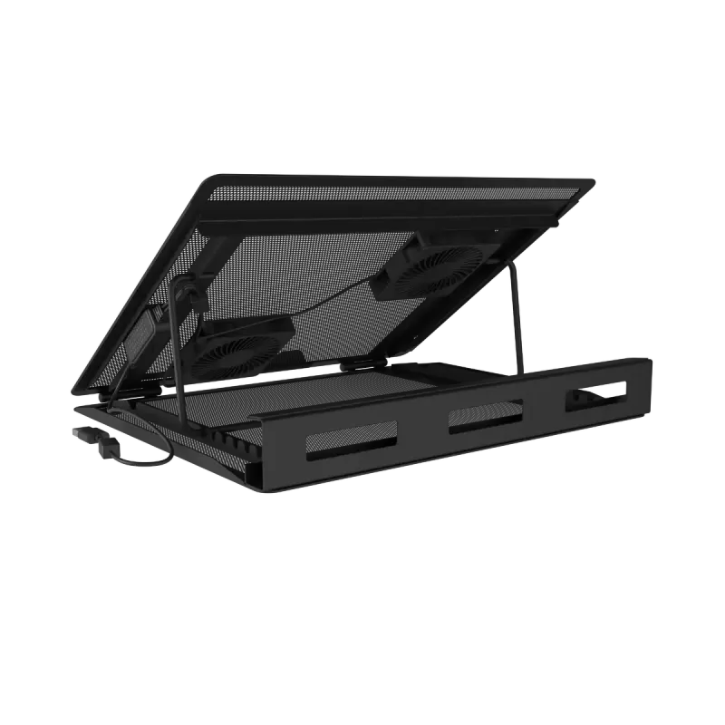 Chladič na notebook NATEC Tern 2 Plus — 2 ventilátory, pre notebooky do 17,3 palcov, čierny