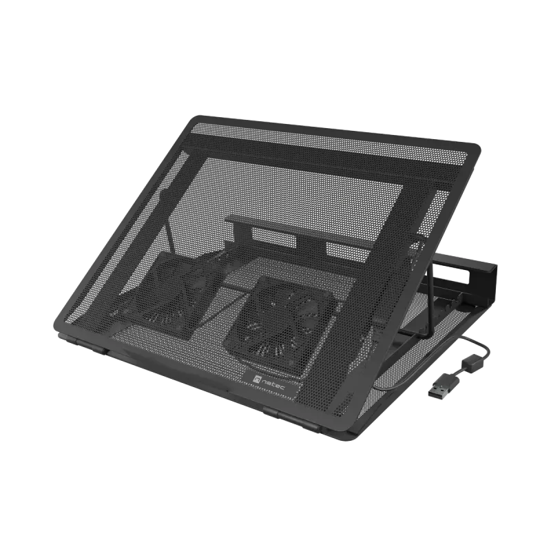 Chladič na notebook NATEC Tern 2 Plus — 2 ventilátory, pre notebooky do 17,3 palcov, čierny