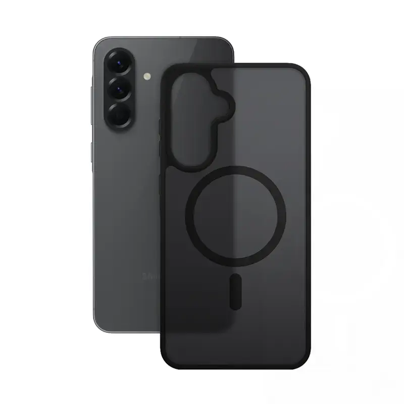Ochranné puzdro Crong Hybrid Matte Magnetic pre Samsung Galaxy A56 — TPU + PC, čierna