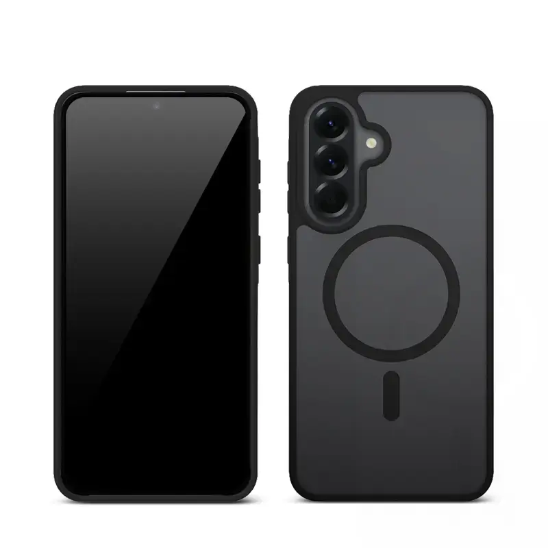 Ochranné puzdro Crong Hybrid Matte Magnetic pre Samsung Galaxy A56 — TPU + PC, čierna