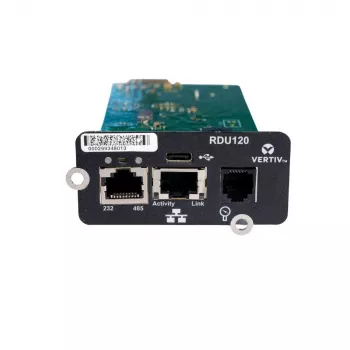 Vertiv Liebert IntelliSlot RDU120 - sieťová karta, adaptér vzdialeného monitorovania, RS-485, USB port, UL2900-1-kybernetická bezpečnosť certifikovaná, 1 Gb Ethernet (RDU120)