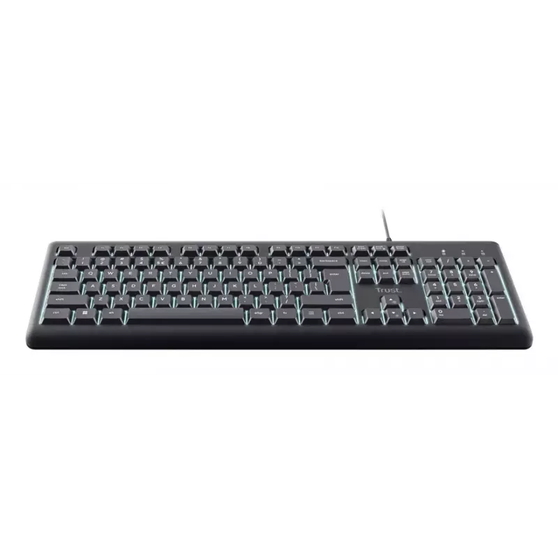 Trust Primo podsvietená klávesnica Home/Office USB QWERTY US English čierna