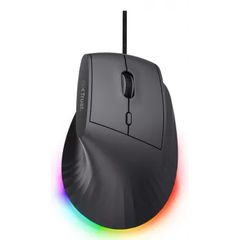 Herná myš TRUST GXT 145 Rexxa pre pravákov USB Type-A 12800 DPI, káblová, RGB koliesko, čierna