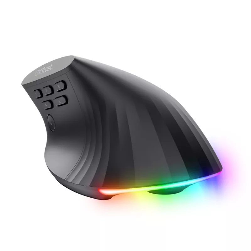 Herná myš TRUST GXT 145 Rexxa pre pravákov USB Type-A 12800 DPI, káblová, RGB koliesko, čierna