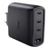 TRUST Maxo 65W AC rýchlonabíjačka do interiéru, 3× USB-C, max. 20V, 2m kábel, čierna