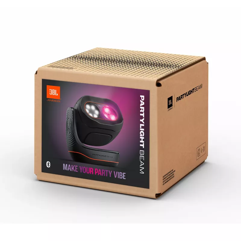 JBL PartyLight Beam Bluetooth RGB LED projektor svetelných efektov, čierny