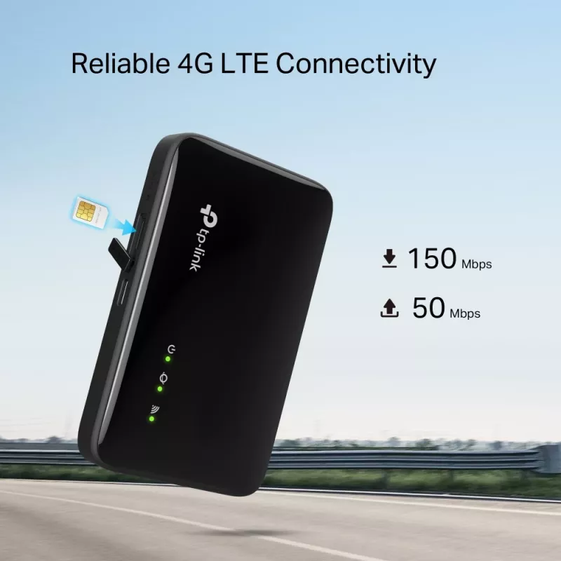 4G bezdrôtový router TP-Link M7005, Single-Band 2,4 GHz, NanoSIM, Wi-Fi 6, čierny