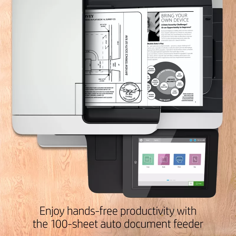 Multifunkčná tlačiareň HP LaserJet Enterprise MFP M528f, laserová, monochromatická