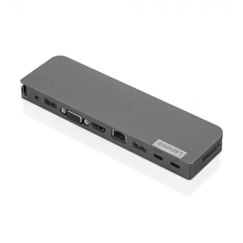 Lenovo 40AU0065EU USB-C Mini Dock, káblová dokovacia stanica, 65 W, HDMI, VGA, RJ-45, USB 3.0 (USB 3.2 Gen 1), USB-A, čierna