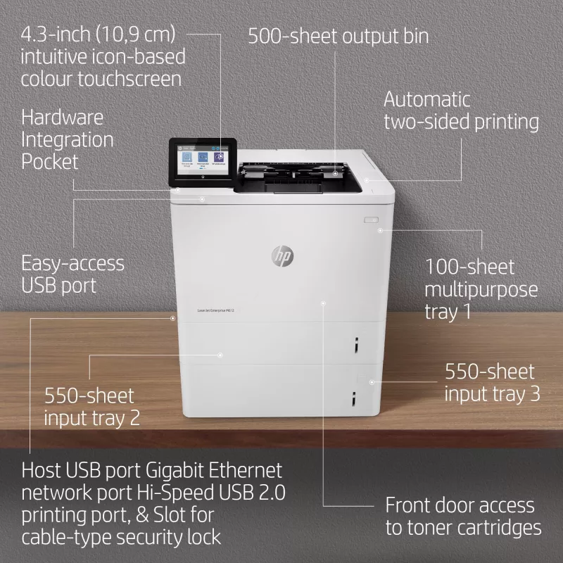 Tlačiareň HP LaserJet Enterprise M612dn laserová biela