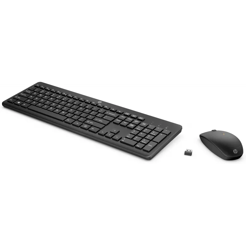 HP 235 bezdrôtová kombinácia myši a klávesnice, bezdrôtová, RF Wireless, mechanická, QWERTY, čierna, myš súčasťou