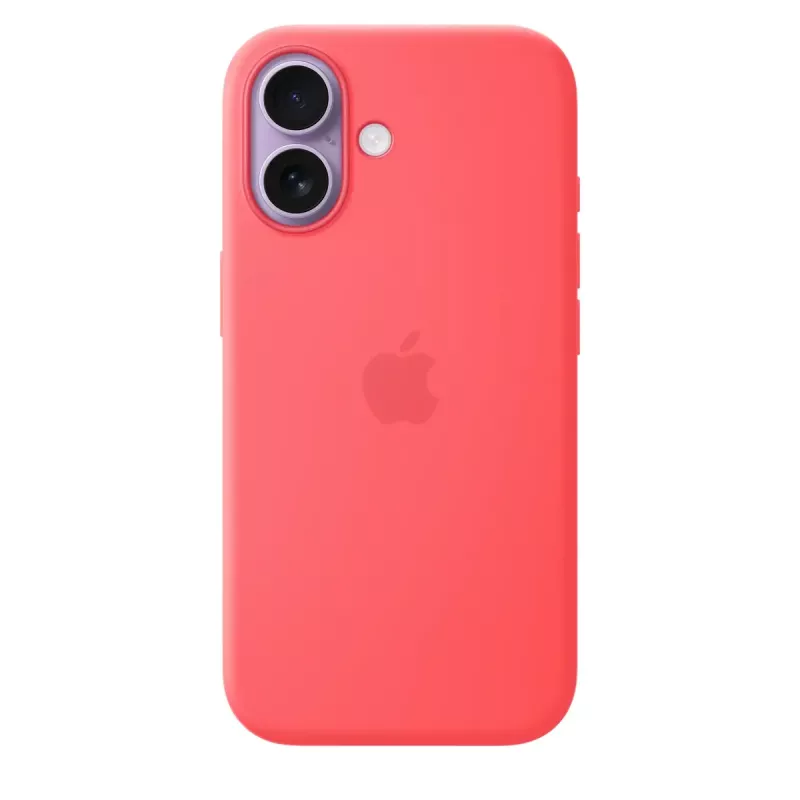 Silikónové puzdro s MagSafe pre Apple iPhone 17 — Bright Guava, vhodné pre 6,3 inch (16 cm) displej