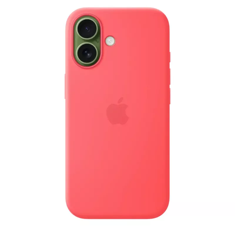 Silikónové puzdro s MagSafe pre Apple iPhone 17 — Bright Guava, vhodné pre 6,3 inch (16 cm) displej
