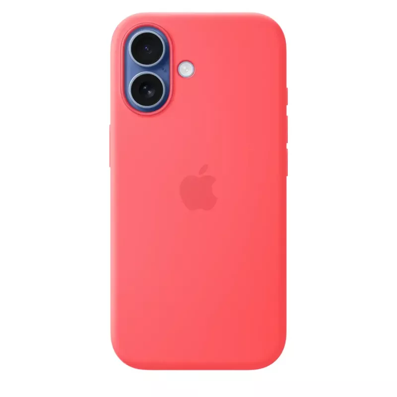 Silikónové puzdro s MagSafe pre Apple iPhone 17 — Bright Guava, vhodné pre 6,3 inch (16 cm) displej