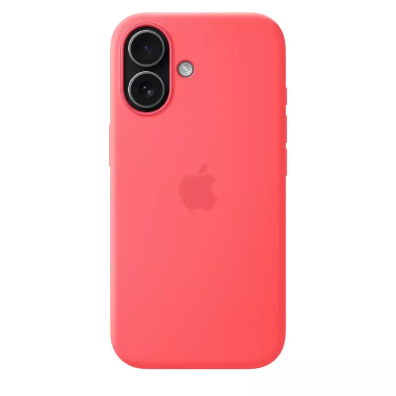 Silikónové puzdro s MagSafe pre Apple iPhone 17 — Bright Guava, vhodné pre 6,3 inch (16 cm) displej