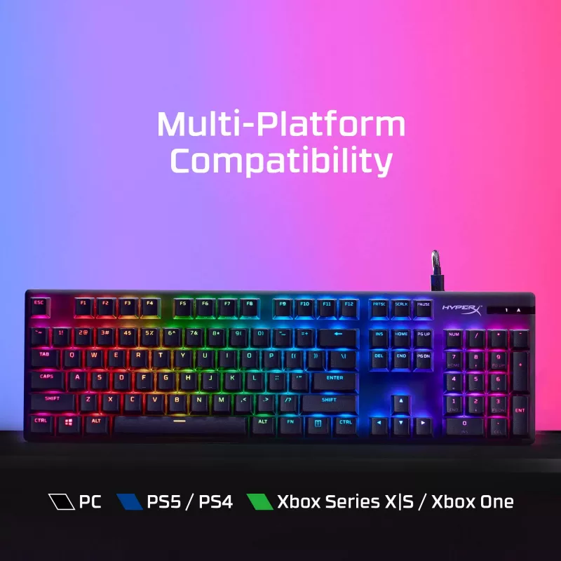 HyperX Alloy Origins PBT HX Blue – mechanická herná klávesnica