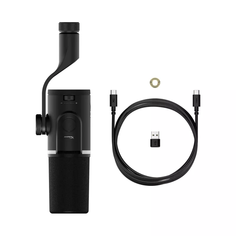 HyperX FlipCast – USB/XLR dynamický mikrofón (čierny), dynamický mikrofón, -10 dB, 20 - 20000 Hz, 0,05 %, 1 Ω, 192 kHz
