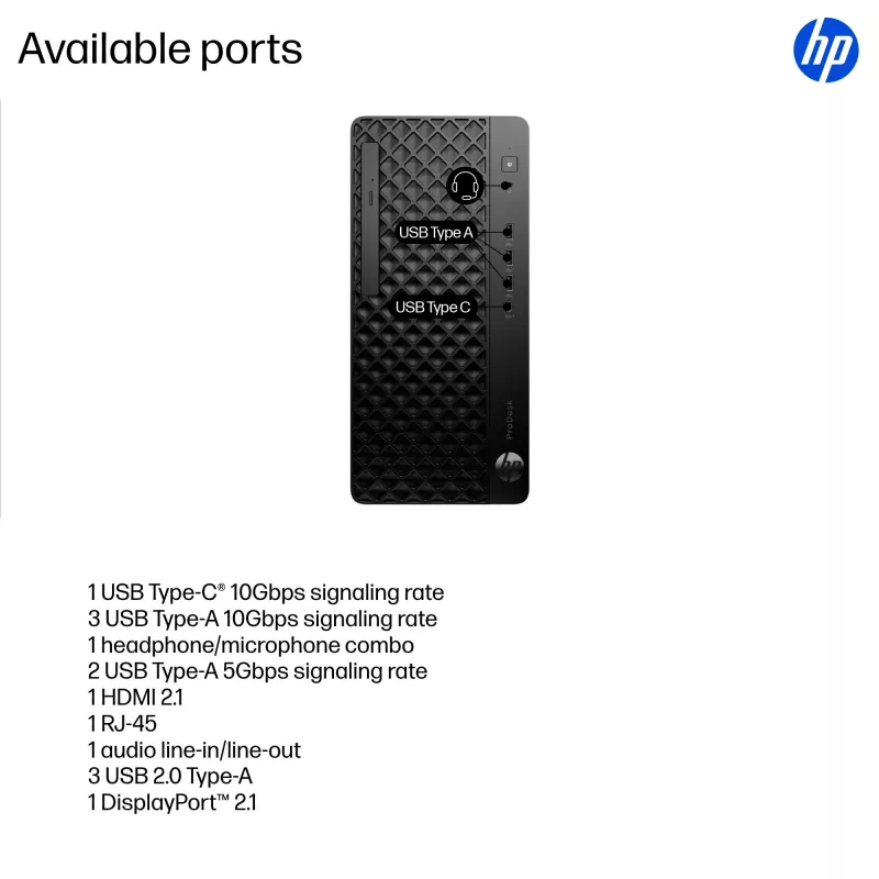 HP ProDesk 4 Tower G1i stolný AI PC Intel Core Ultra 5 225 16 GB DDR5-SDRAM Windows 11 Pro