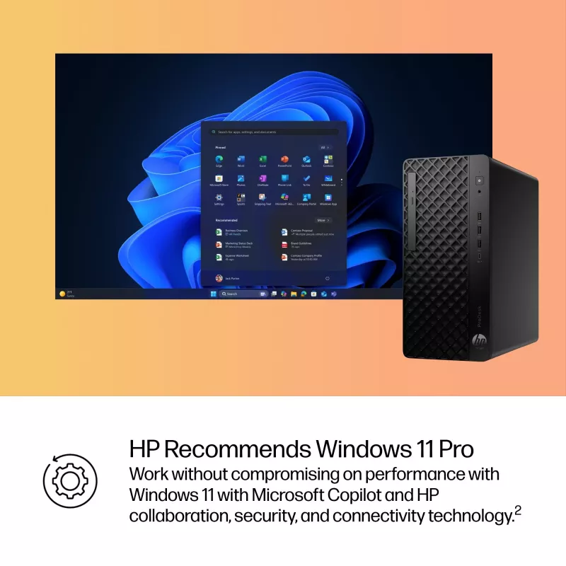 HP ProDesk 4 Tower G1i stolný AI PC Intel Core Ultra 5 225 16 GB DDR5-SDRAM Windows 11 Pro