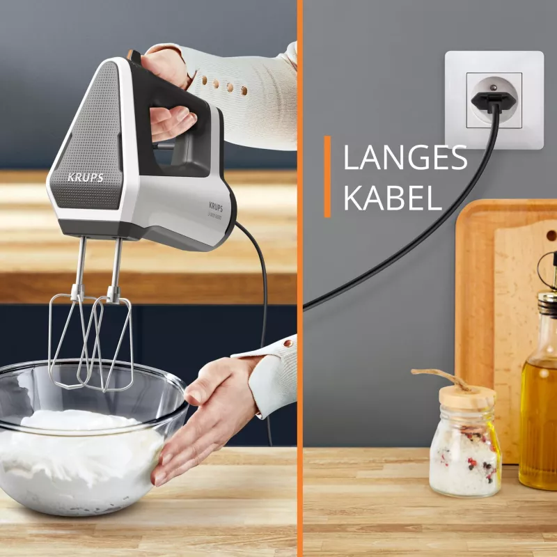 Krups 3MIX 6000 ručný mixér 600 W sivá, biela
