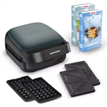 Waffle žehlička Tefal Snack Collection SW862BF0 2 wafle 700 W čierna tmavozelená