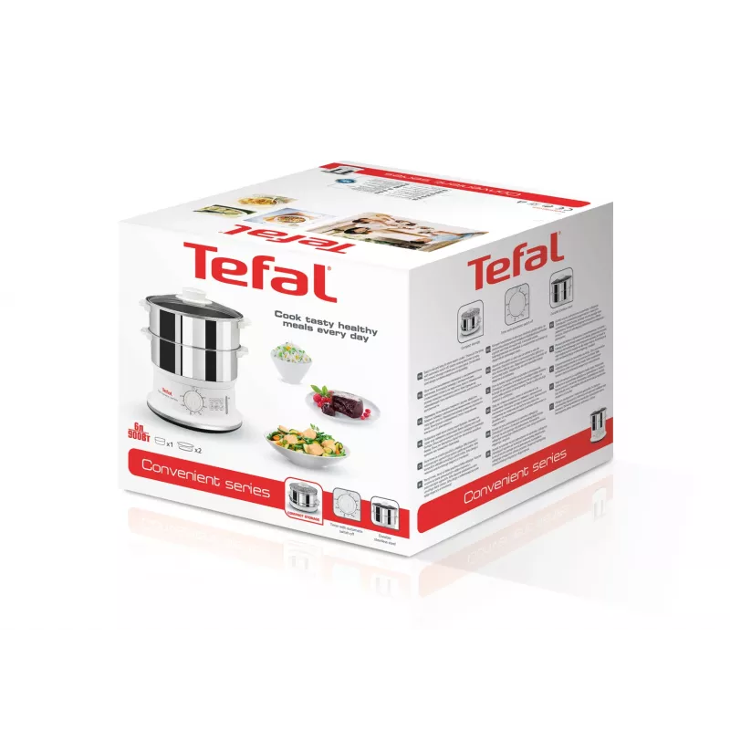 Tefal VC1451 parný hrniec 2 košíky voľne stojaci 900 W biela, nerez