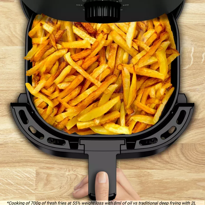 Tefal Easy Fry EY1308 Single 3,5 l samostatne stojaci 1030 W teplovzdušná fritéza čierna