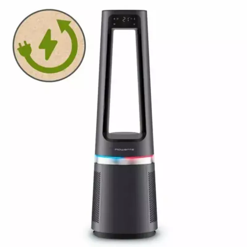 Čistička vzduchu Rowenta Eclipse 3-in-1 Connect QU5072 pre až 50 m², 130 m³/h, 62 dB, strieborná