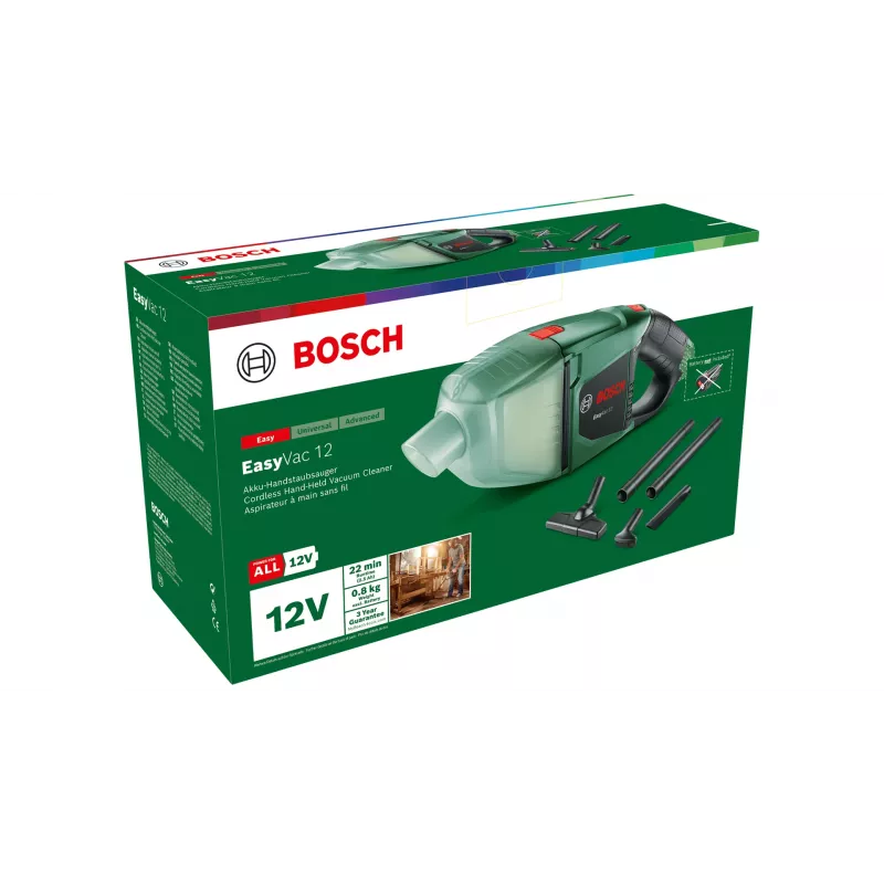 Bosch EasyVac 12 2-in-1 akumulátorový vysávač suchý bezvreckový zelená