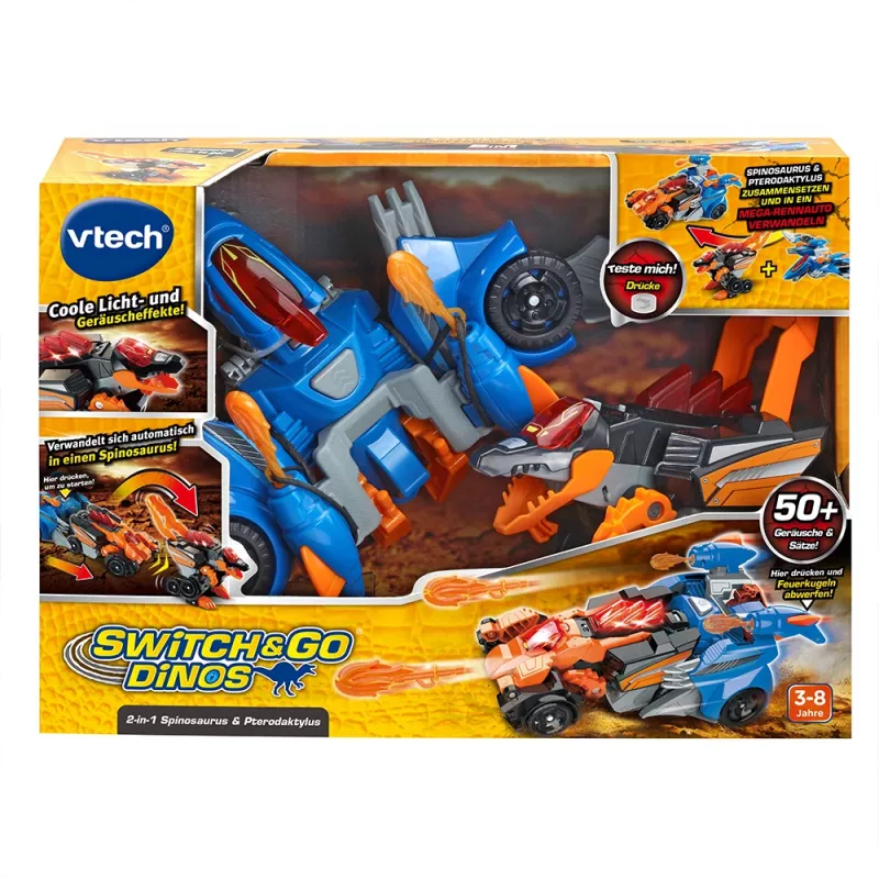 VTech Switch & Go Dinos 549304, 3 rok(y), so zvukom, viacfarebné, 570 g