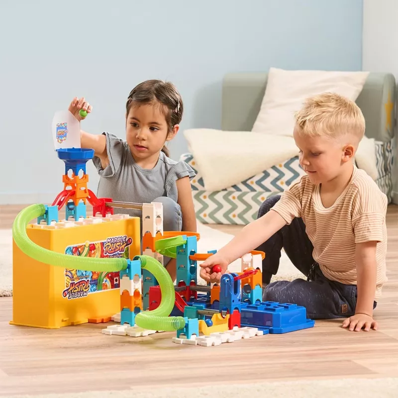 Stavebnica VTech Marble Rush M400 — 80 dielov, interaktívna guľôčková dráha