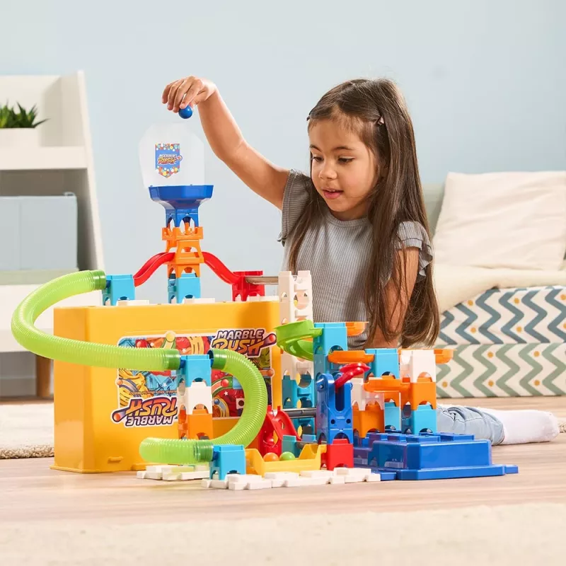 Stavebnica VTech Marble Rush M400 — 80 dielov, interaktívna guľôčková dráha