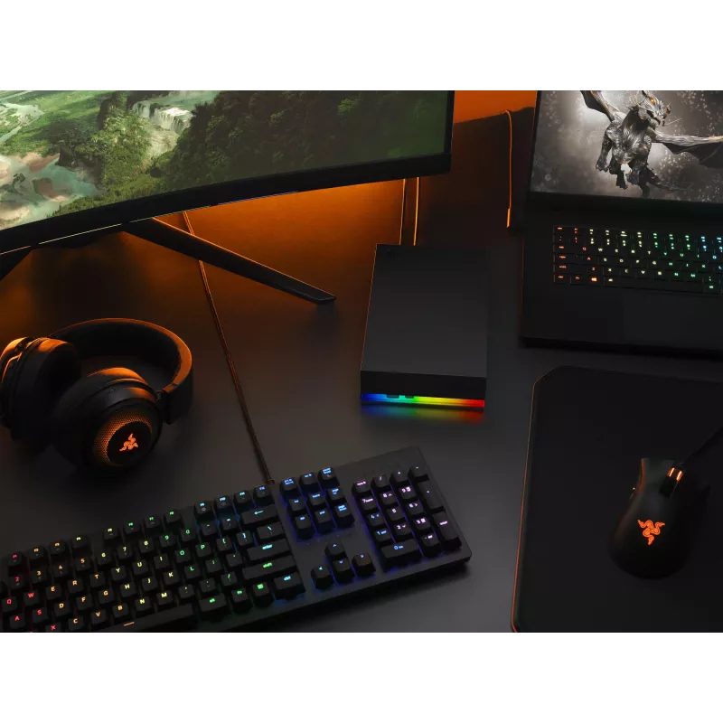 Seagate FireCuda Gaming Hub externý pevný disk 8 TB Micro-USB B / USB Type-A / USB Type-C 3.2 Gen 1 (3.1 Gen 1) čierny