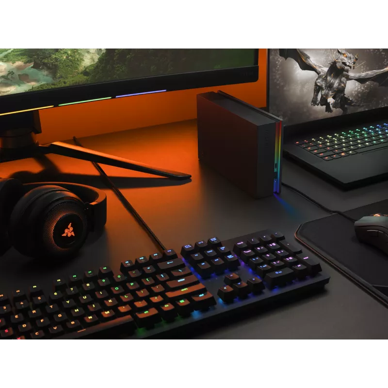 Seagate FireCuda Gaming Hub externý pevný disk 8 TB Micro-USB B / USB Type-A / USB Type-C 3.2 Gen 1 (3.1 Gen 1) čierny