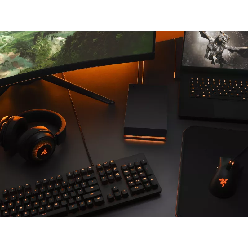 Seagate FireCuda Gaming Hub externý pevný disk 8 TB Micro-USB B / USB Type-A / USB Type-C 3.2 Gen 1 (3.1 Gen 1) čierny